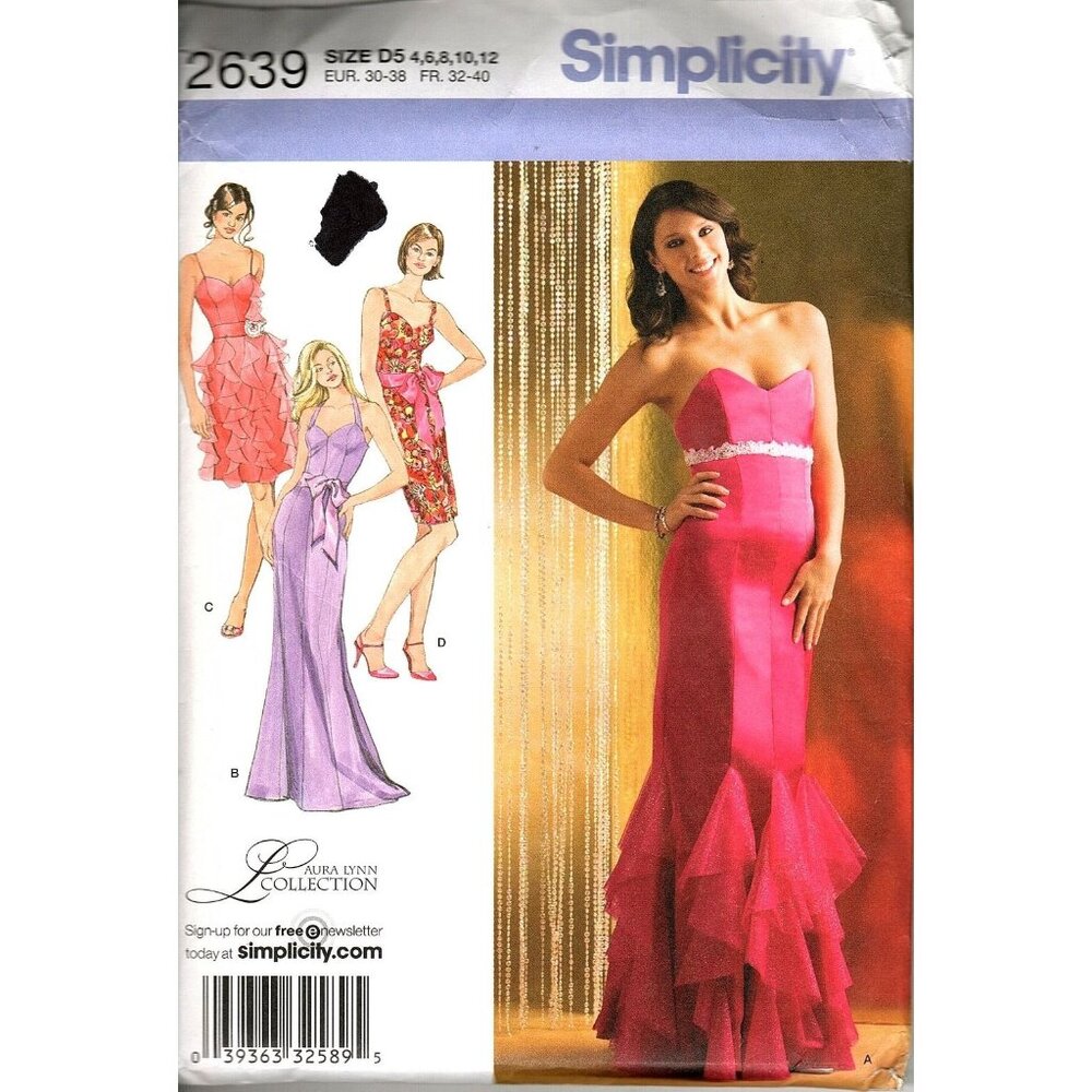 Simplicity 2639 Misses 4-12 Special Occasion Dress Uncut Sewing Pattern